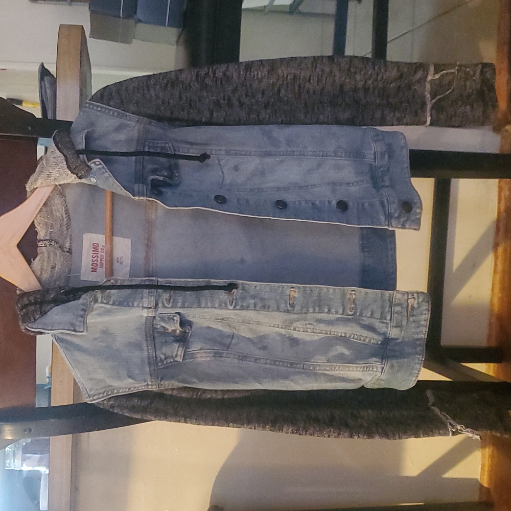 Mossimo denim and fabric small jacket
